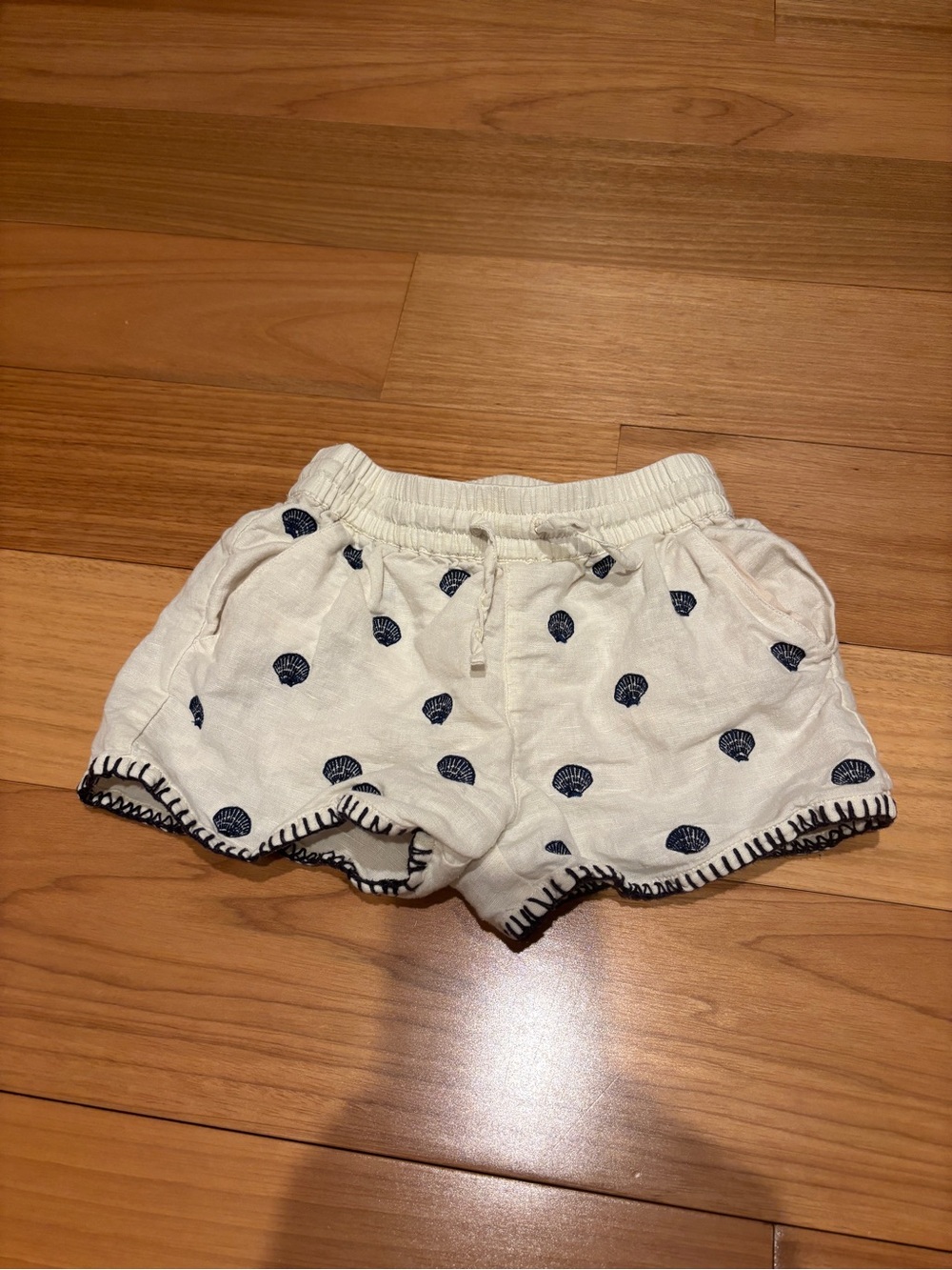 JCrew embroidered shell shorts